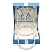 Jewelry : 18" White Freshwater Pearl Necklace, Bracelet and Stud Earrings Set, Sterling Silver in Gift Box