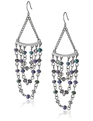 Kenneth Cole New York "Urban Smoke" Faceted Bead Chandelier Drop Earrings