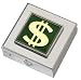 Dollar Sign Small Pill Box - Polished w/Mirror