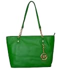 Michael Kors Jet Set EW Chain Item Tote Palm Green Leather