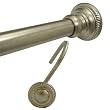 Elite Home Fashions Shower Rod and Hook Set, Satin Nickel