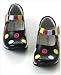: Rainbow Steps Black and Multi Colored Polka Dot Shoes