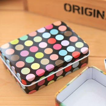 4pcs lot 12 designs Mini Tin Storage Organizer Box Case For Jewelry Toys 9 6 5