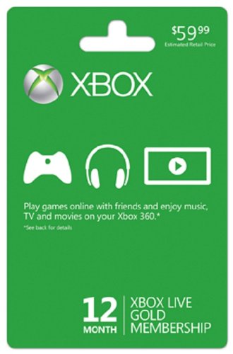 Xbox LIVE 12 Month Gold Membership Xbox LIVE 12 Month Gold Membership