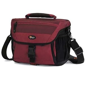 41%2BgHgpIvpL. AA300  Lowepro Nova 180 AW Camera Bag (Bordeaux Red)