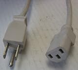 6 foot OFF WHITE Computer or tv HIGH GRADE AC Power Cord , UL/CSA, 18AWG, 5' , this powers items that take this style of cord. hubs switch switches pc power supply printer laser - 3 Prong 5Ft Ac Power Cord Cable Plug for Samsung Toshiba LG Sharp Sony Sceptre RCA Panasonic Philips Mitsubishi Magnavox TV LCD Plasma DLP, Acer Asus HP Samsung ViewSonic Dell Compaq Hanns-G LG Planar Monitor , Screen , XBOX 360