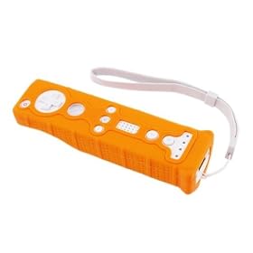 Nintendo Wii Remote Control Silicone Tennis Racket Grip - Orange by yooZoo