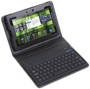 XTEK Leather Stand Cover Case w/ Wireless Bluetooth Keyboard For Blackberry Playbook 7" 16GB, 32GB, 64GB