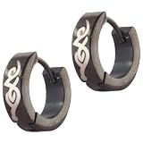 Stainless Steel Intricate Symbol Earrings
