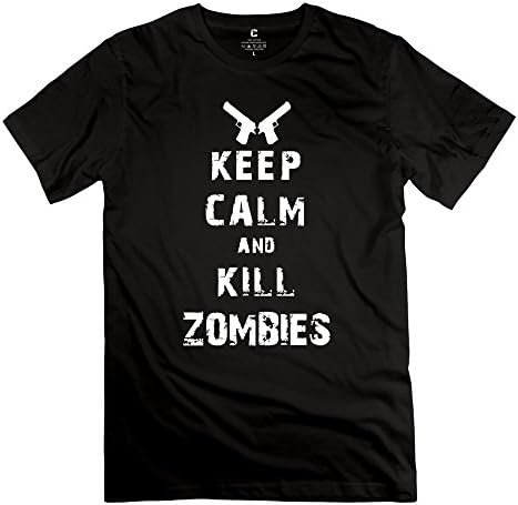 MAD Vintage Keep Calm Kill Zombies T Shirt - Male's Tee Black Size M