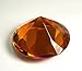 Tripact Inc Diamond Jewel Paperweight 100mm Amber Round Cut