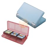 Blue Soft Silicone Skin Case Cover + Game Card Case (Tomato Red) Holder Box for Nintendo DS Lite NDSL