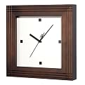 Square Wood Wall Clock - 11.5x11.5x1.75