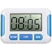 (Price/piece)Digital Timer, Up to 99 Minutes and 59 Seconds Countdown, Clock, Alarm - white blue