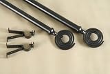 Review Drapery Hardware  / NEW Decorative Curtain Rod #61, 48-84 inch, Black