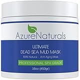 ULTIMATE Dead Sea Mud Facial Mask 100% Pure 16 oz Spa Size, Skin Cleanser, Clarifier, Detoxifier and Natural Moisturizer. This Restorative Anti-Aging Mask Improves Overall Complexion, Aids in Reducing Acne, Blemishes and the Appearance of Fine Lines & Wrinkles for Younger, Healthier Looking Skin. Large 16 oz Container. 100% Guaranteed!