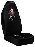 Auto Expressions Amy Brown Rose Black Universal-Fit Front Seat Cover