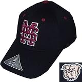 NCAA Mississippi State Bulldogs Black One Fit Cap-Adult 6 5/8 to 7 1/8