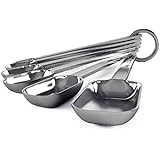 Measuring Spoons Stainless Steel Set Rectangular Precision Accuracy Baking Professional