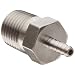 Parker 2-2 316 Stainless Steel Barb Connector To Male Pipe 1/8" Hose Barb 1/8" Male NPT