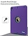 iPad Mini Case, Vogue Shop 2in1 Hybrid Case Cover for iPad Mini 1 2 3 Hard Cover for iPad Mini Printed Design Pc+ Silicone Hybrid High Impact Defender Case Combo Hard Soft Case Cover (Purple+Teal)