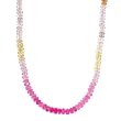 Necklace With 74.00ctw Genuine Sapphires 18K Yellow Gold. Total item weight 15.0g Length 21in