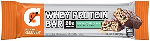 Gatorade Whey Protein Recover Bars 2.8 Oz (4 Pack) (Mint Chocolate Crunch)