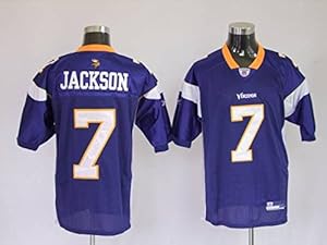 Vikings #7 Tarvaris Jackson Purple Stitched Football Game Jersey