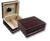 Walnut Finish Cigar Humidor With Cutter
