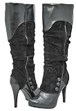 Anne Michelle Savior-51 Black (Blkcrp) Women Fashion Boots, 7.5