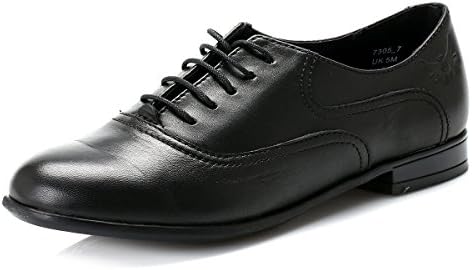 Start-rite Girls Black Runway Leather Shoes-UK 1