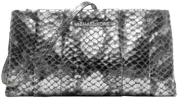 MICHAEL Michael Kors Daria Python-Embossed Convertible Pleated Clutch