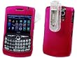 HOT PINK RUBBERIZED COATED PROGUARD COVER HARD CASE PROTECTOR (With Optional Detachable Belt Clip) for RIM BLACKBERRY 8330 CURVE - RETAIL PACKAGING
