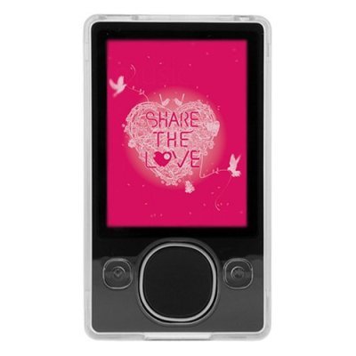 DreamBargains Premium Microsoft Zune 80gb Crystal Case - Clear with Belt Clip and Neckstrap