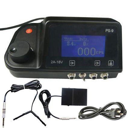 Digital Dual Machine Tattoo Power Supply LCD Display w/ Clip Cord & Foot Switch On Sale