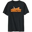 T-Shirt Mens Black " SILHOUETTE Connecticut " Usa States