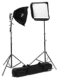 ALZO Porta Flash Ultra light Softbox Kit - 2 Lights - ideal for Strobists - the lightest, battery powered portable flash location kit