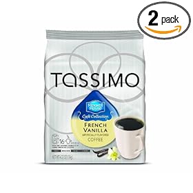Maxwell House Cafe Collection French Vanilla Coffee (Medium), 16-Count T-Discs for Tassimo Coffeemakers (Pack of 2)