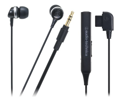 audio-technica 平型端子携帯電話専用インナーイヤーヘッドホン ATH-CK300T BK
