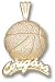 Washington State Cougars Solid 10K Gold ''COUGARS'' Basketball Pendant