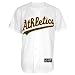 MLB Men's Oakland A'S Dallas Braden White Home Short Sleeve 6 Button Synthetic Replica Baseball Jersey Spring 2012