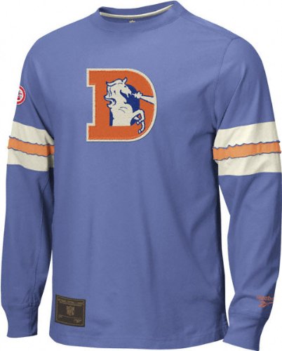 Denver Broncos Gridiron Classics Throwback Logo Long Sleeve Jersey Crew