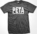 PETA, People Eating Tasty Animals T-shirt, (Many Colors) Funny T-shirts, XXX-Large, Charcoal