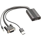 Syba VGA to HDMI Converter with Audio Support, 1920 x 1080 (SD-ADA31040)