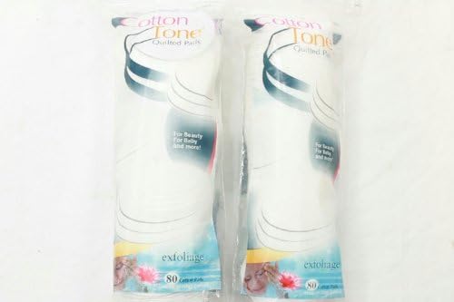 Cotton Tone Quilted Pad 2pk 160ct Facial Cleaning Professional Strength Remover