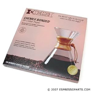 Chemex Coffee Filters - 100 Chemex Bonded Unfolded 12 Filter Paper Circles FP-1 by 