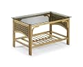 Glass Top Coffee Table - Rattan Frame - Lounge Or Conservatory Furniture