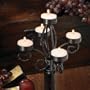Scroll Wine Bottle Candelabra - Includes 5 Tealights