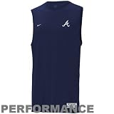 Nike Atlanta Braves Navy Blue MLB Training Sleeveless Performance Top