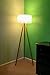 Brightech - Bijou Tripod Floor Lamp - Contemporary Design for Modern Living Rooms - Soft Ambient Lighting - Made with Natural Wood - Natural Color Wood
